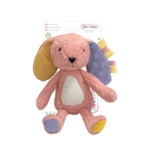 Sensory Snuggables Baby Pink Bunny Lovey 6" Plush Crinkles Mixed Texture Toy NWT